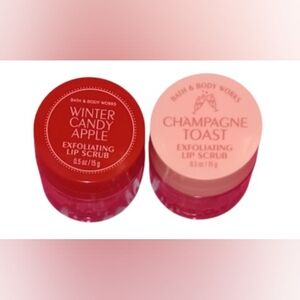 Bath & Body Works Exfoliating Lip Scrub Champagne Toast and Winter Candy Apple
